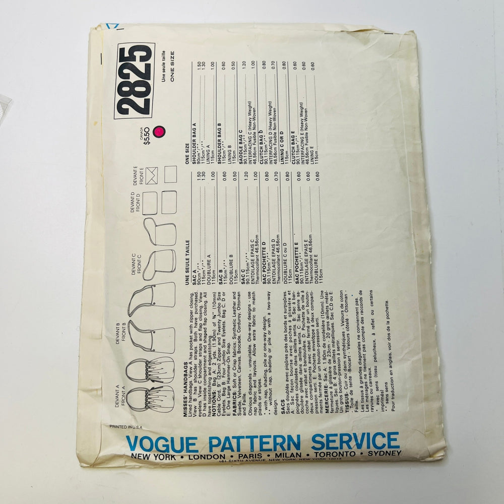 Sewing Pattern - Womenswear - Vogue 2825 - True Deadstock supplies Fabric by private - Sustainable Textile | FABCYCLE