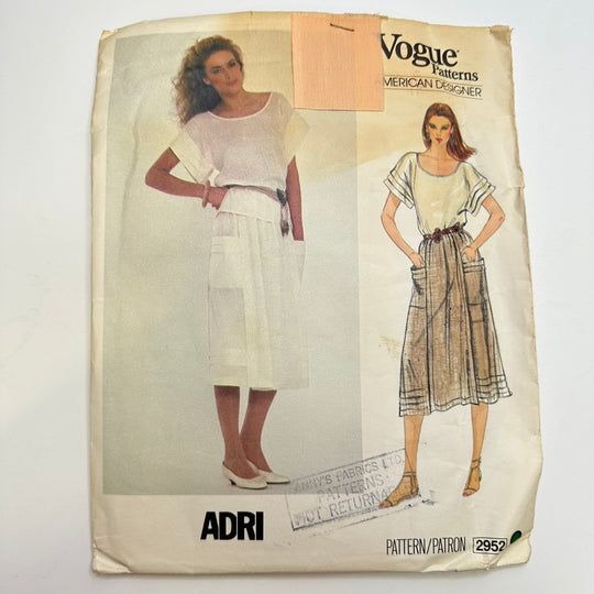Sewing Pattern - Womenswear - Vogue 2952 - True Deadstock supplies Fabric by private - Sustainable Textile | FABCYCLE
