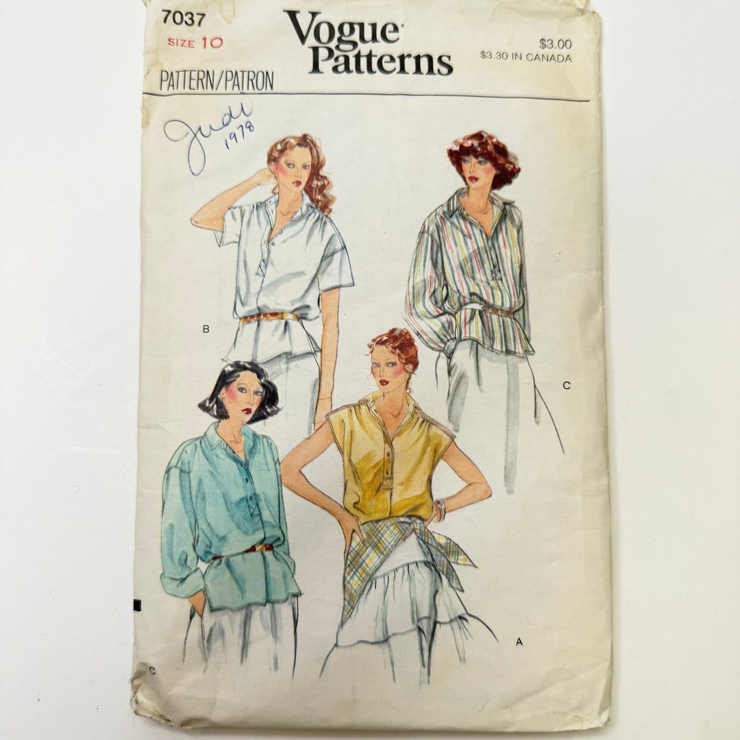 Sewing Pattern - Womenswear - Vogue 7037 - True Deadstock supplies Fabric by private - Sustainable Textile | FABCYCLE