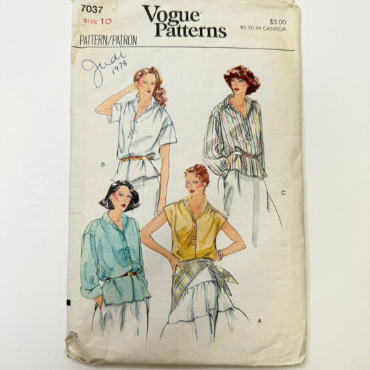 Sewing Pattern - Womenswear - Vogue 7037 - True Deadstock supplies Fabric by private - Sustainable Textile | FABCYCLE