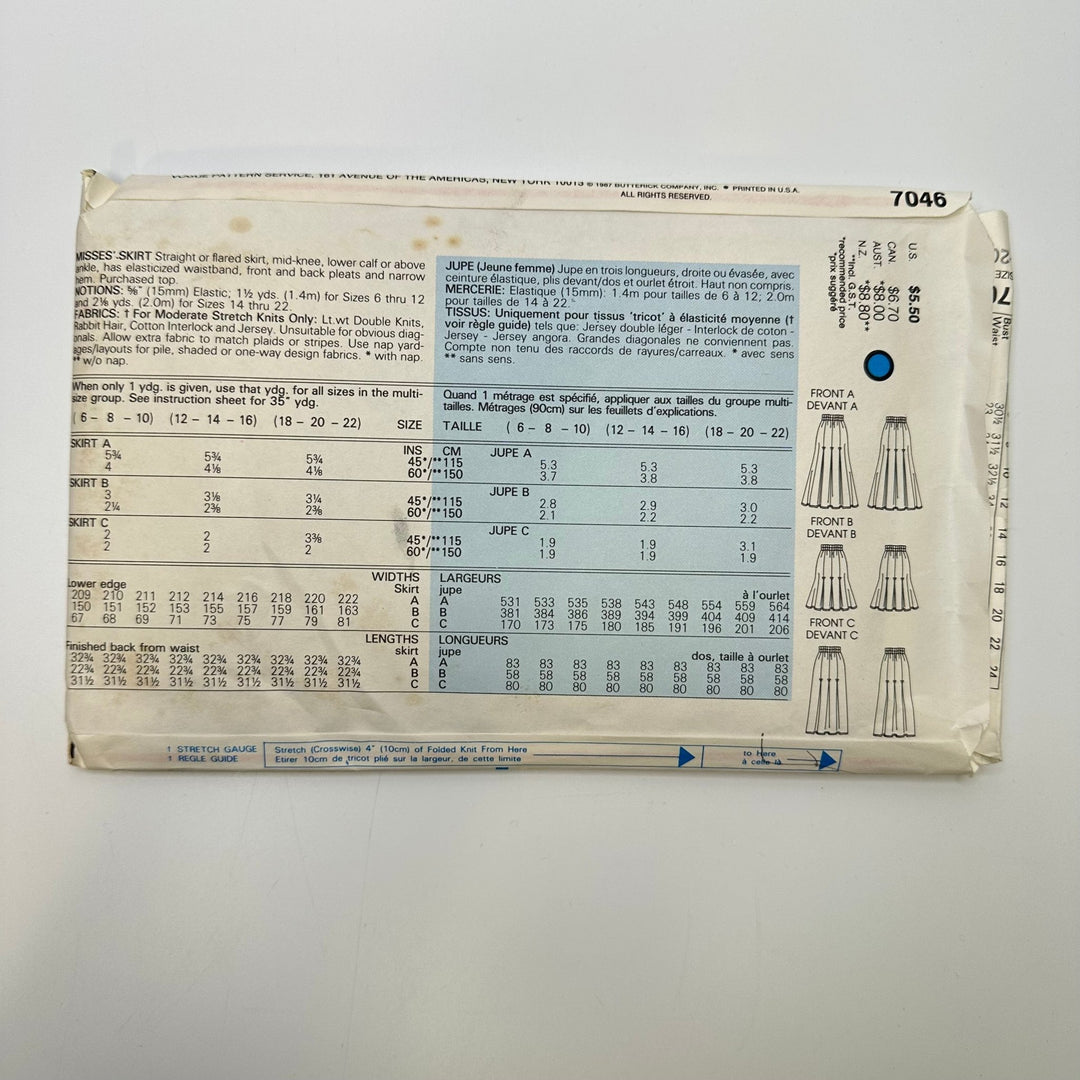 Sewing Pattern - Womenswear - Vogue 7046 - True Deadstock supplies Fabric by private - Sustainable Textile | FABCYCLE