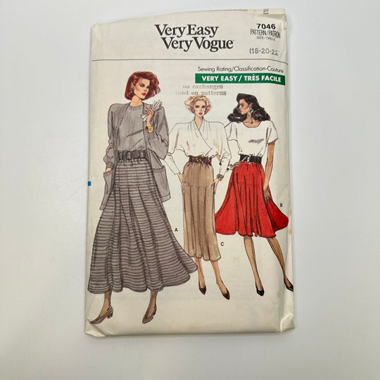Sewing Pattern - Womenswear - Vogue 7046 - True Deadstock supplies Fabric by private - Sustainable Textile | FABCYCLE