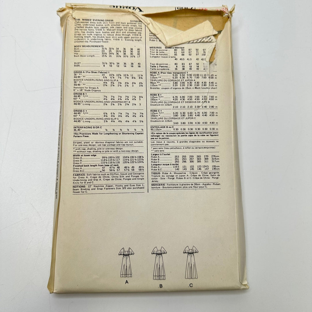 Sewing Pattern - Womenswear - Vogue 7105 - True Deadstock supplies Fabric by private - Sustainable Textile | FABCYCLE