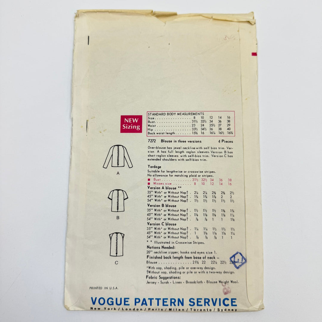 Sewing Pattern - Womenswear - Vogue 7272 - True Deadstock supplies Fabric by private - Sustainable Textile | FABCYCLE