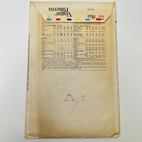 Sewing Pattern - Womenswear - Vogue 7322 - True Deadstock supplies Fabric by private - Sustainable Textile | FABCYCLE