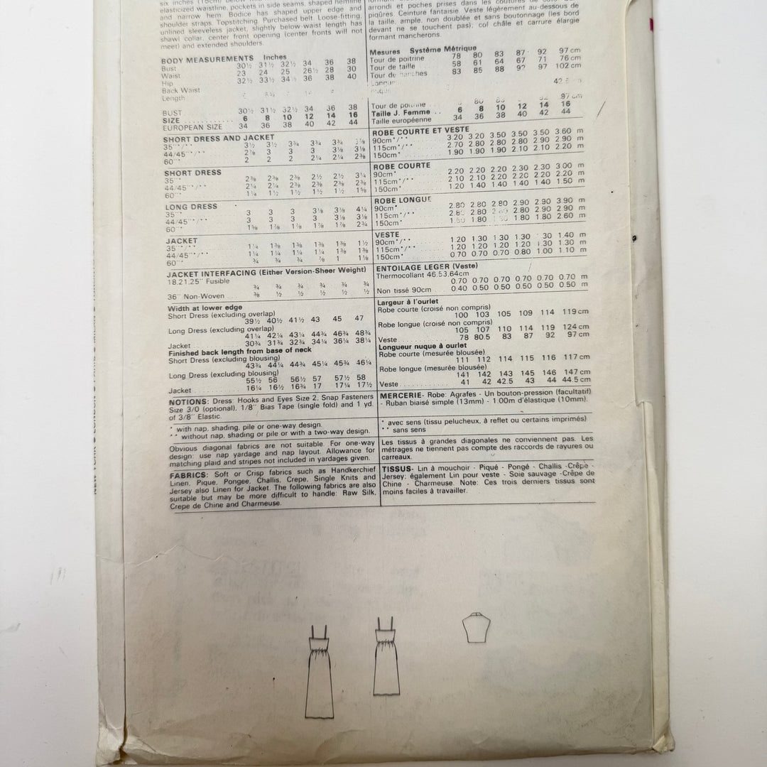 Sewing Pattern - Womenswear - Vogue 7334 - True Deadstock supplies Fabric by private - Sustainable Textile | FABCYCLE