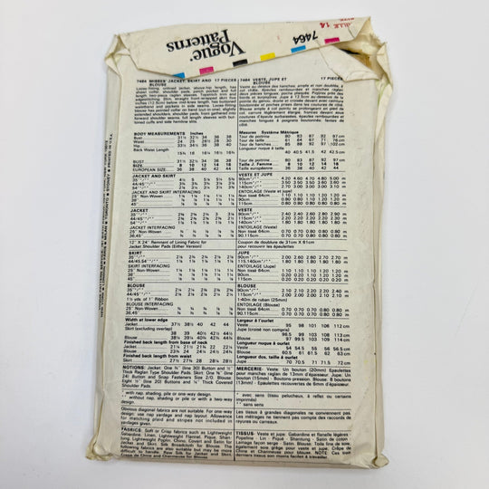 Sewing Pattern - Womenswear - Vogue 7464 - True Deadstock supplies Fabric by private - Sustainable Textile | FABCYCLE