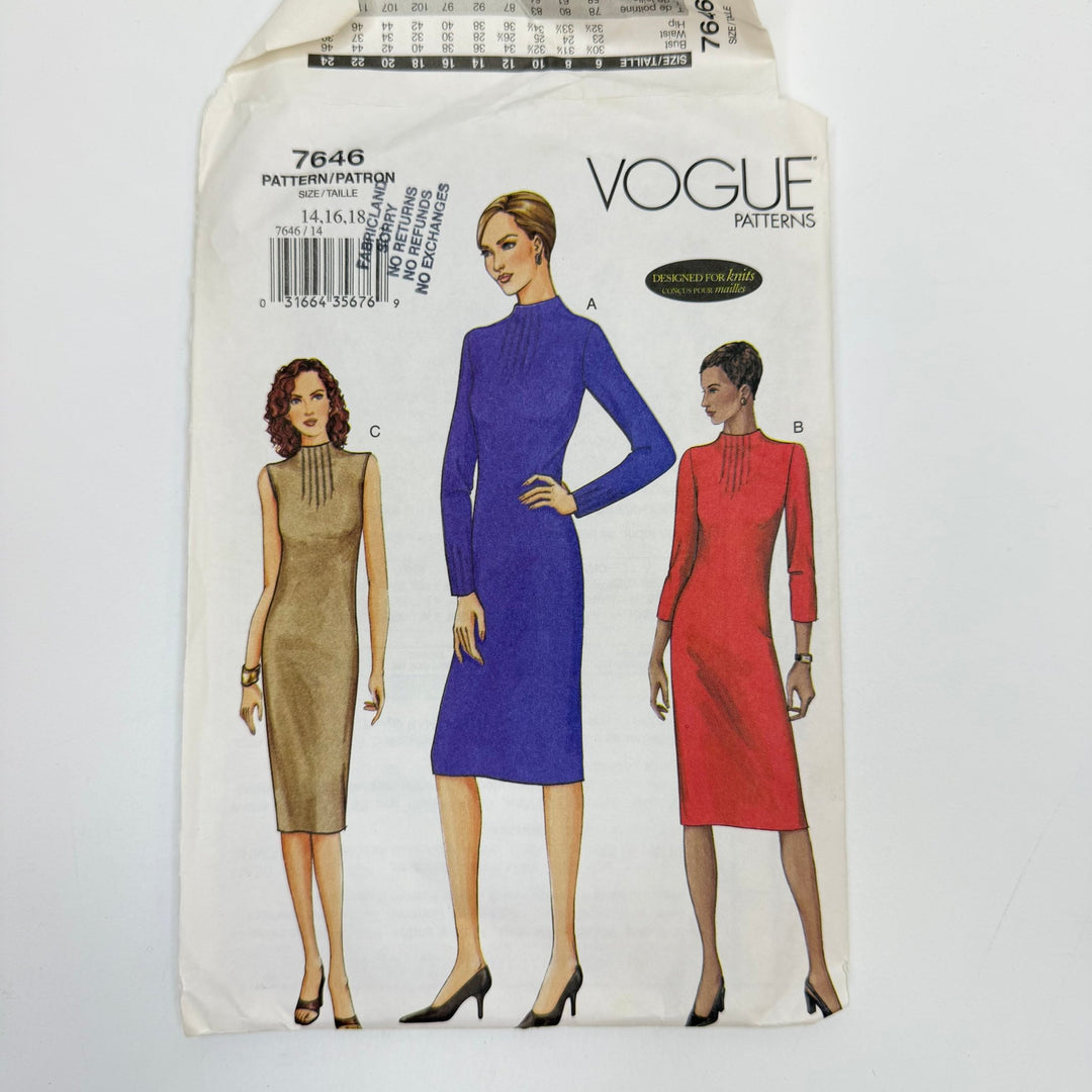 Sewing Pattern - Womenswear - Vogue 7646 - True Deadstock supplies Fabric by private - Sustainable Textile | FABCYCLE