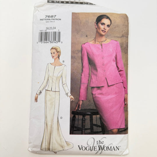 Sewing Pattern - Womenswear - Vogue 7687 - True Deadstock supplies Fabric by private - Sustainable Textile | FABCYCLE