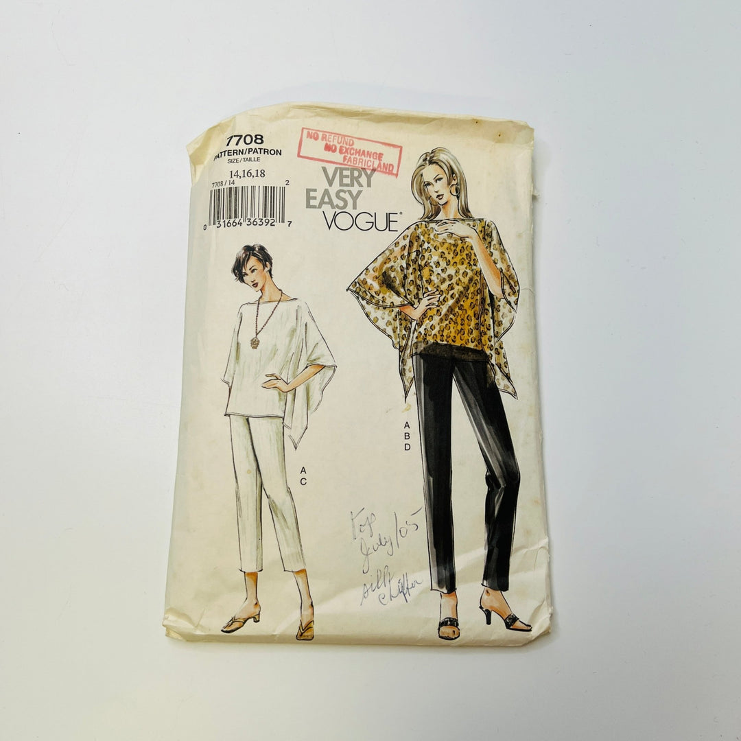 Sewing Pattern - Womenswear - Vogue 7708 - True Deadstock supplies Fabric by private - Sustainable Textile | FABCYCLE