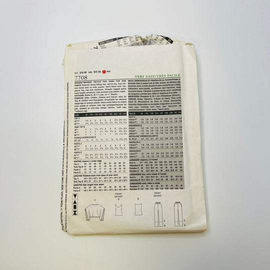 Sewing Pattern - Womenswear - Vogue 7708 - True Deadstock supplies Fabric by private - Sustainable Textile | FABCYCLE