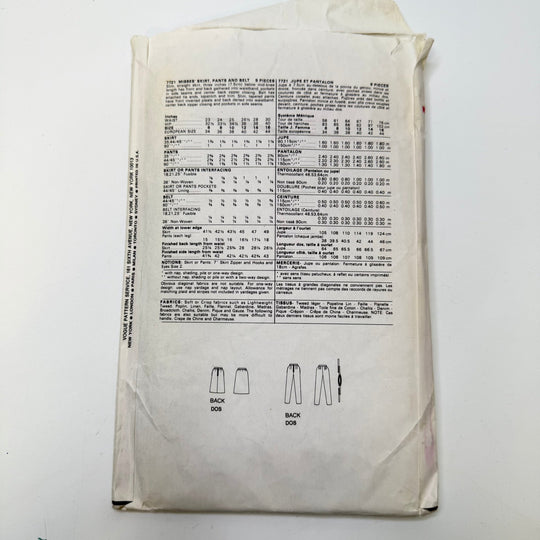 Sewing Pattern - Womenswear - Vogue 7721 - True Deadstock supplies Fabric by private - Sustainable Textile | FABCYCLE