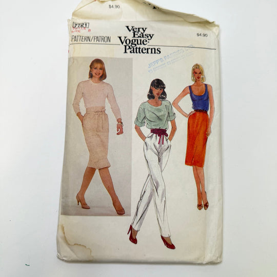 Sewing Pattern - Womenswear - Vogue 7721 - True Deadstock supplies Fabric by private - Sustainable Textile | FABCYCLE