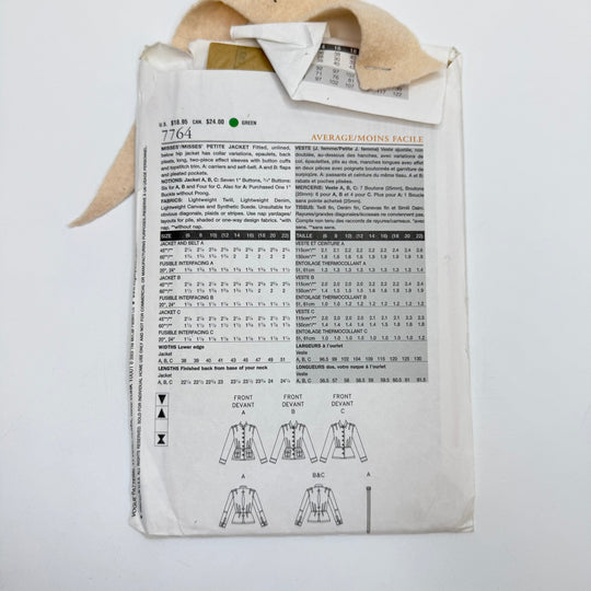 Sewing Pattern - Womenswear - Vogue 7764 - True Deadstock supplies Fabric by private - Sustainable Textile | FABCYCLE