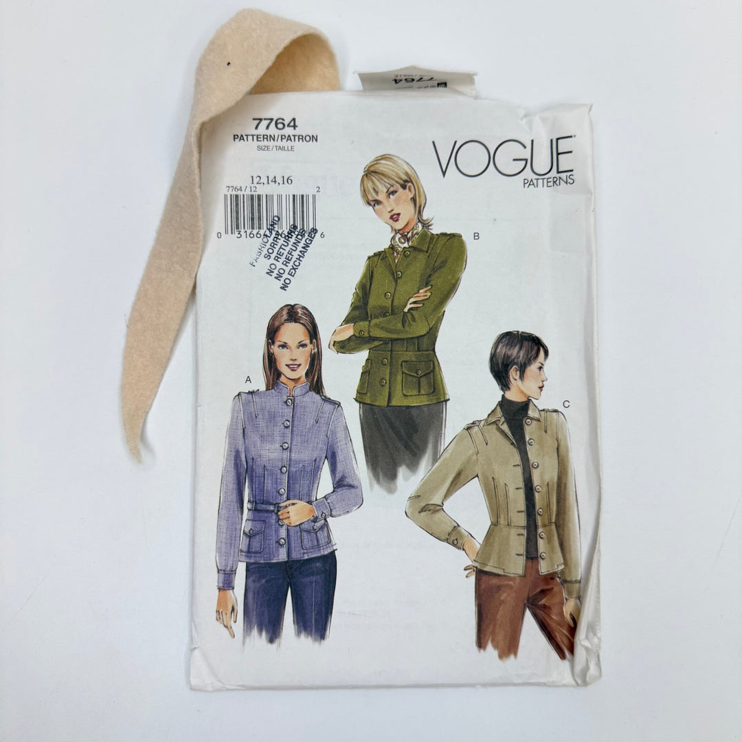 Sewing Pattern - Womenswear - Vogue 7764 - True Deadstock supplies Fabric by private - Sustainable Textile | FABCYCLE