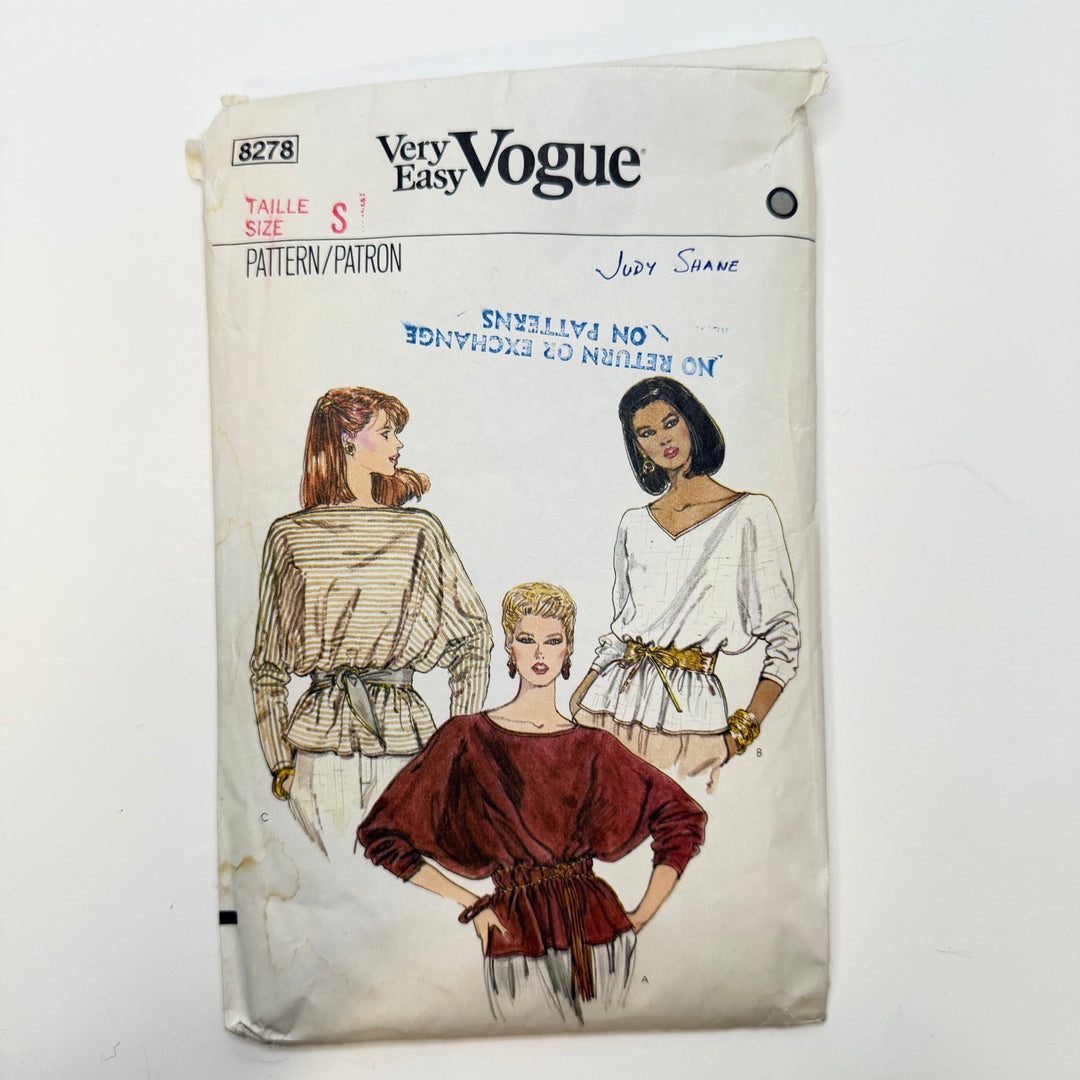 Sewing Pattern - Womenswear - Vogue 8278 - True Deadstock supplies Fabric by private - Sustainable Textile | FABCYCLE