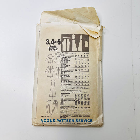 Sewing Pattern - Womenswear - Vogue 8318 - True Deadstock supplies Fabric by private - Sustainable Textile | FABCYCLE