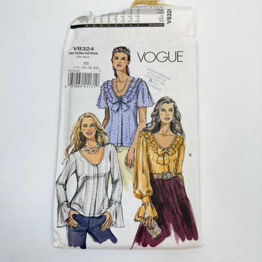 Sewing Pattern - Womenswear - Vogue 8324 - True Deadstock supplies Fabric by private - Sustainable Textile | FABCYCLE