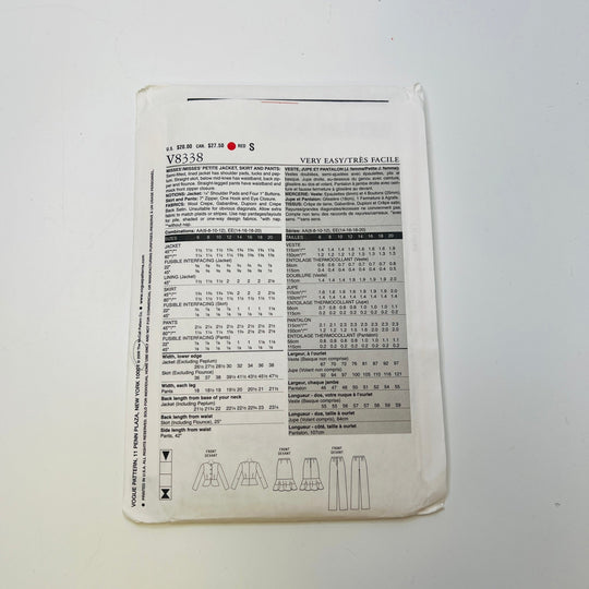 Sewing Pattern - Womenswear - Vogue 8338 - True Deadstock supplies Fabric by private - Sustainable Textile | FABCYCLE