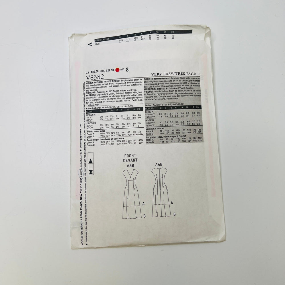 Sewing Pattern - Womenswear - Vogue 8382 - True Deadstock supplies Fabric by private - Sustainable Textile | FABCYCLE