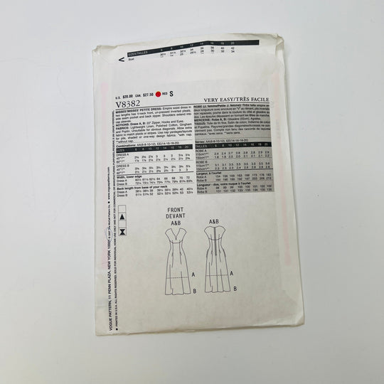 Sewing Pattern - Womenswear - Vogue 8382 - True Deadstock supplies Fabric by private - Sustainable Textile | FABCYCLE