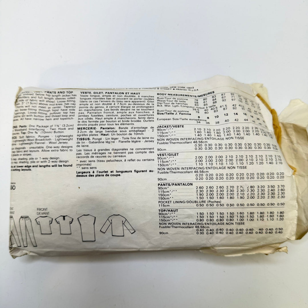 Sewing Pattern - Womenswear - Vogue 8402 - True Deadstock supplies Fabric by private - Sustainable Textile | FABCYCLE