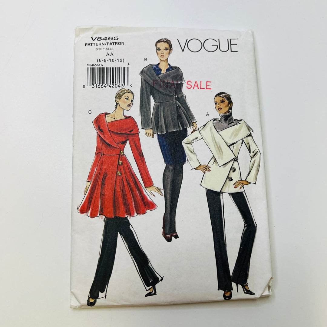 Sewing Pattern - Womenswear - Vogue 8465 - True Deadstock supplies Fabric by private - Sustainable Textile | FABCYCLE