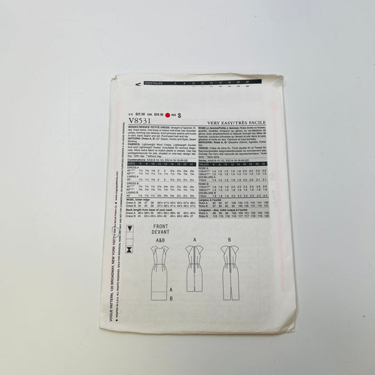 Sewing Pattern - Womenswear - Vogue 8531 - True Deadstock supplies Fabric by private - Sustainable Textile | FABCYCLE