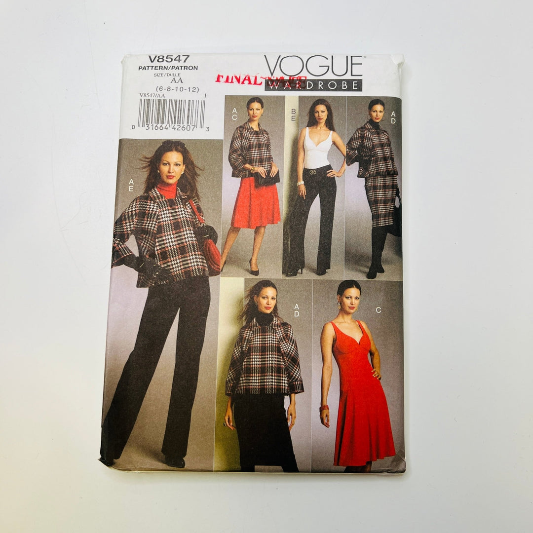 Sewing Pattern - Womenswear - Vogue 8547 - True Deadstock supplies Fabric by private - Sustainable Textile | FABCYCLE