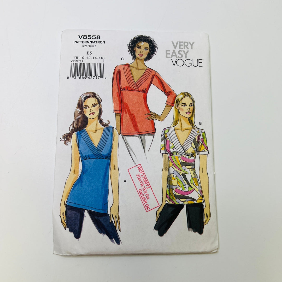 Sewing Pattern - Womenswear - Vogue 8558 - True Deadstock supplies Fabric by private - Sustainable Textile | FABCYCLE