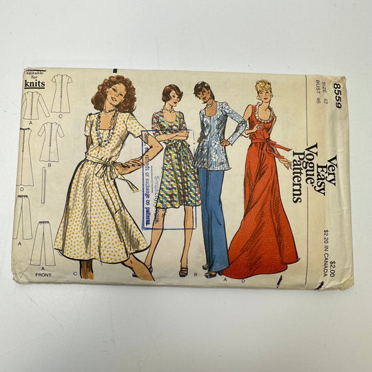 Sewing Pattern - Womenswear - Vogue 8559 - True Deadstock supplies Fabric by private - Sustainable Textile | FABCYCLE