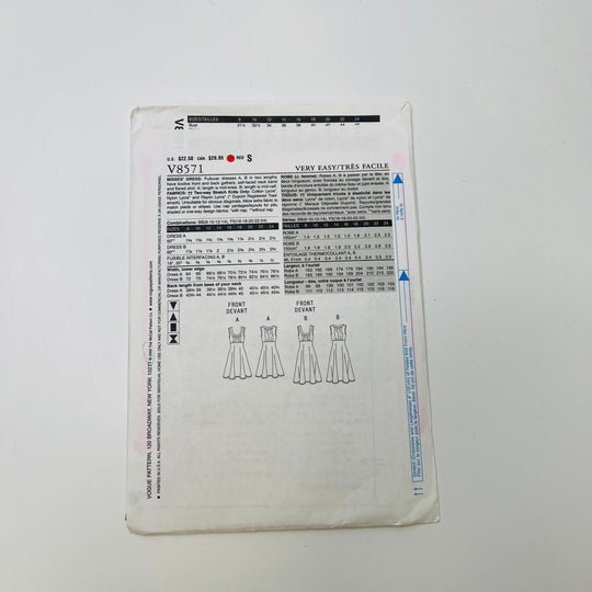 Sewing Pattern - Womenswear - Vogue 8571 - True Deadstock supplies Fabric by private - Sustainable Textile | FABCYCLE