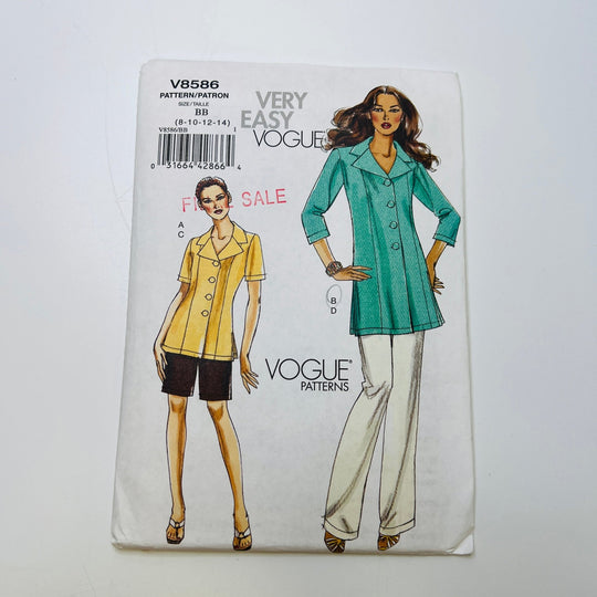 Sewing Pattern - Womenswear - Vogue 8586 - True Deadstock supplies Fabric by private - Sustainable Textile | FABCYCLE