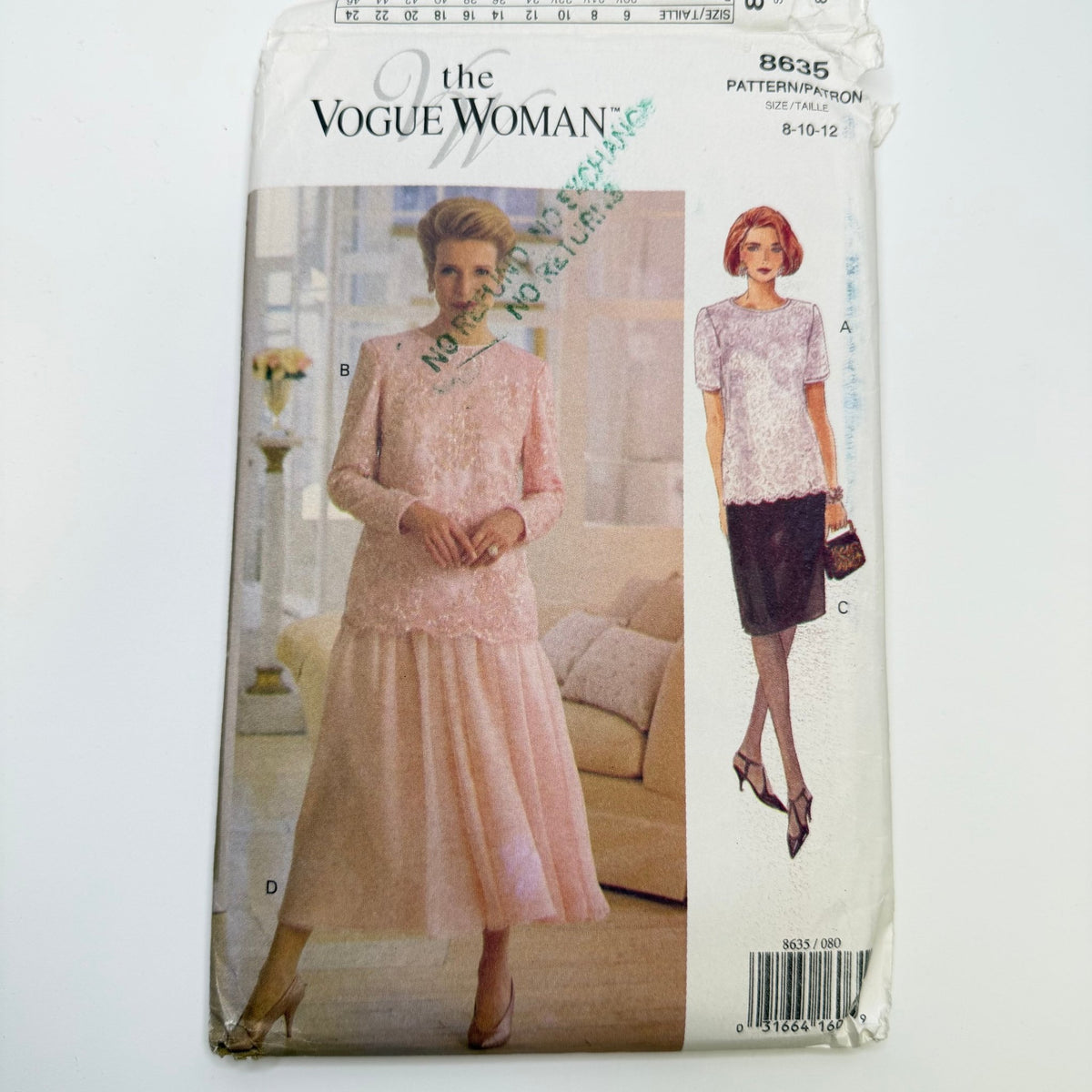 Sewing Pattern - Womenswear - Vogue 8635 - True Deadstock supplies Fabric by private - Sustainable Textile | FABCYCLE