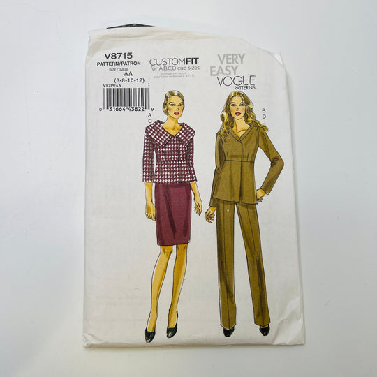 Sewing Pattern - Womenswear - Vogue 8715 - True Deadstock supplies Fabric by private - Sustainable Textile | FABCYCLE