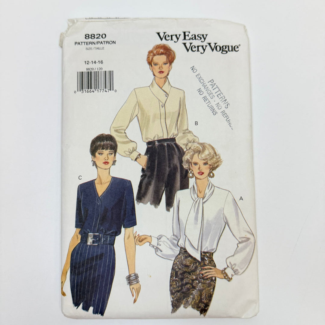 Sewing Pattern - Womenswear - Vogue 8820 - True Deadstock supplies Fabric by private - Sustainable Textile | FABCYCLE