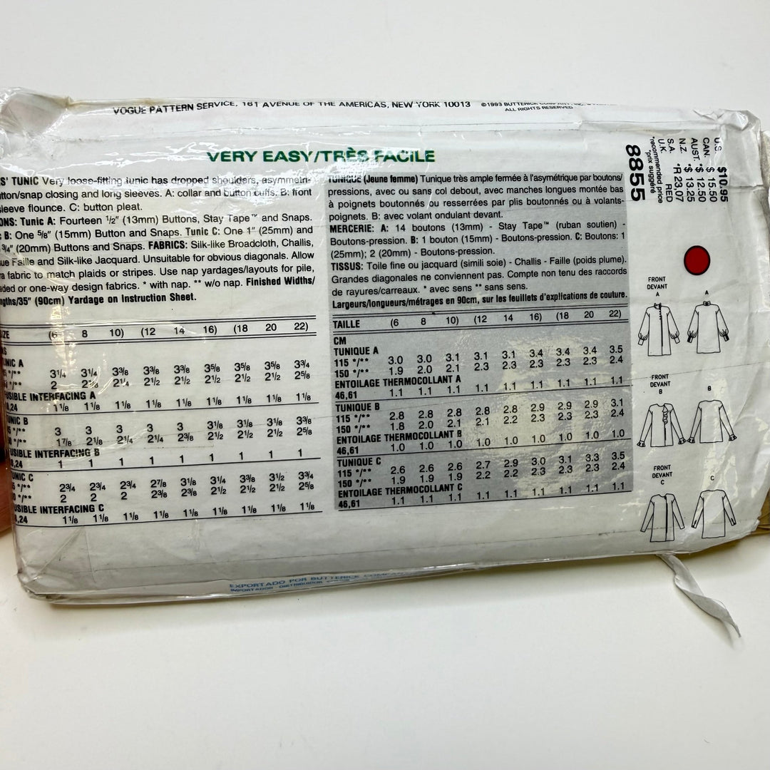Sewing Pattern - Womenswear - Vogue 8855 - True Deadstock supplies Fabric by private - Sustainable Textile | FABCYCLE
