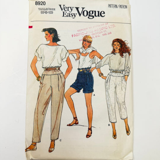 Sewing Pattern - Womenswear - Vogue 8920 - True Deadstock supplies Fabric by private - Sustainable Textile | FABCYCLE