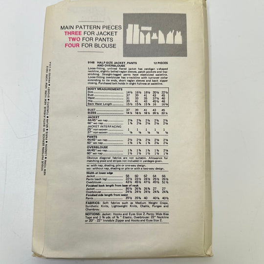 Sewing Pattern - Womenswear - Vogue 9148 - True Deadstock supplies Fabric by private - Sustainable Textile | FABCYCLE
