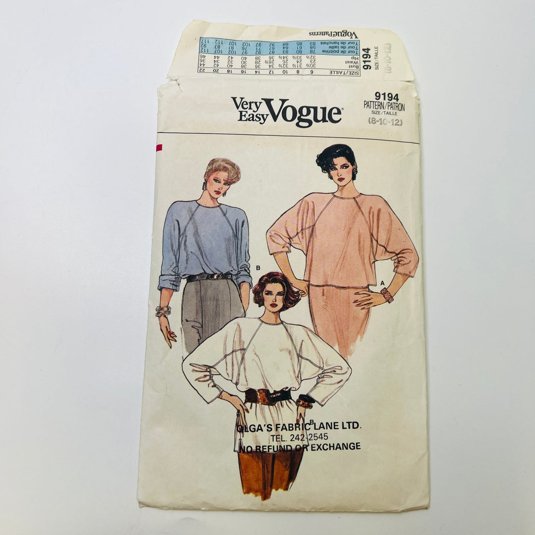 Sewing Pattern - Womenswear - Vogue 9194 - True Deadstock supplies Fabric by private - Sustainable Textile | FABCYCLE