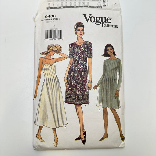 Sewing Pattern - Womenswear - Vogue 9408 - True Deadstock supplies Fabric by private - Sustainable Textile | FABCYCLE