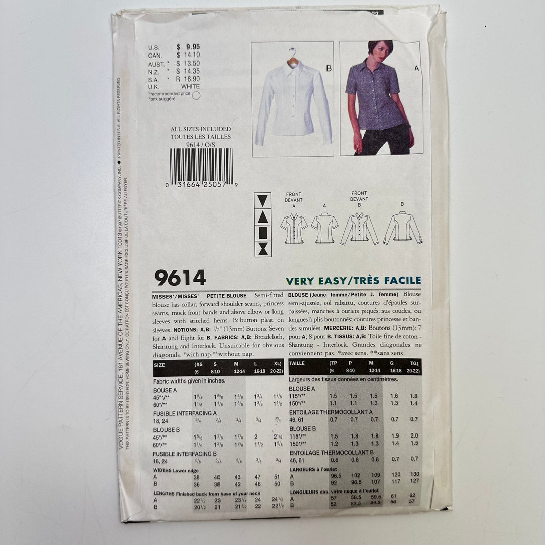 Sewing Pattern - Womenswear - Vogue 9614 - True Deadstock supplies Fabric by private - Sustainable Textile | FABCYCLE
