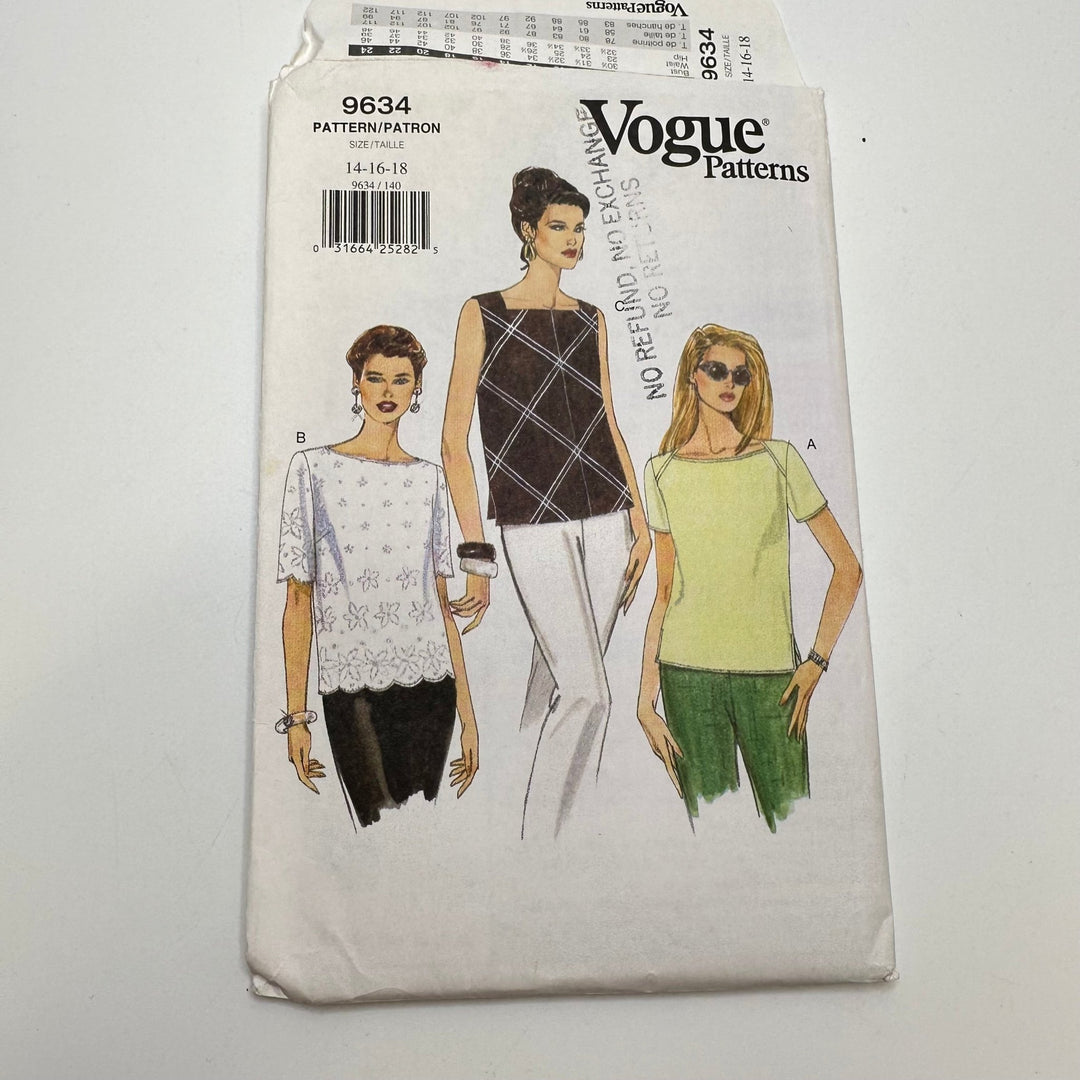 Sewing Pattern - Womenswear - Vogue 9634 - True Deadstock supplies Fabric by private - Sustainable Textile | FABCYCLE