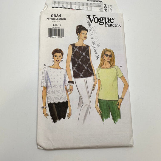 Sewing Pattern - Womenswear - Vogue 9634 - True Deadstock supplies Fabric by private - Sustainable Textile | FABCYCLE