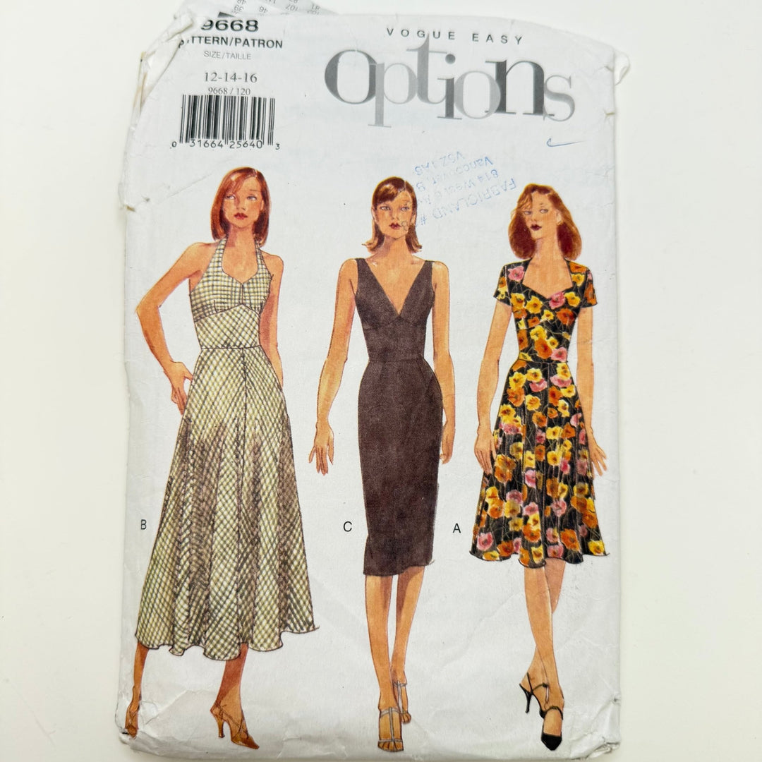 Sewing Pattern - Womenswear - Vogue 9668 - True Deadstock supplies Fabric by private - Sustainable Textile | FABCYCLE
