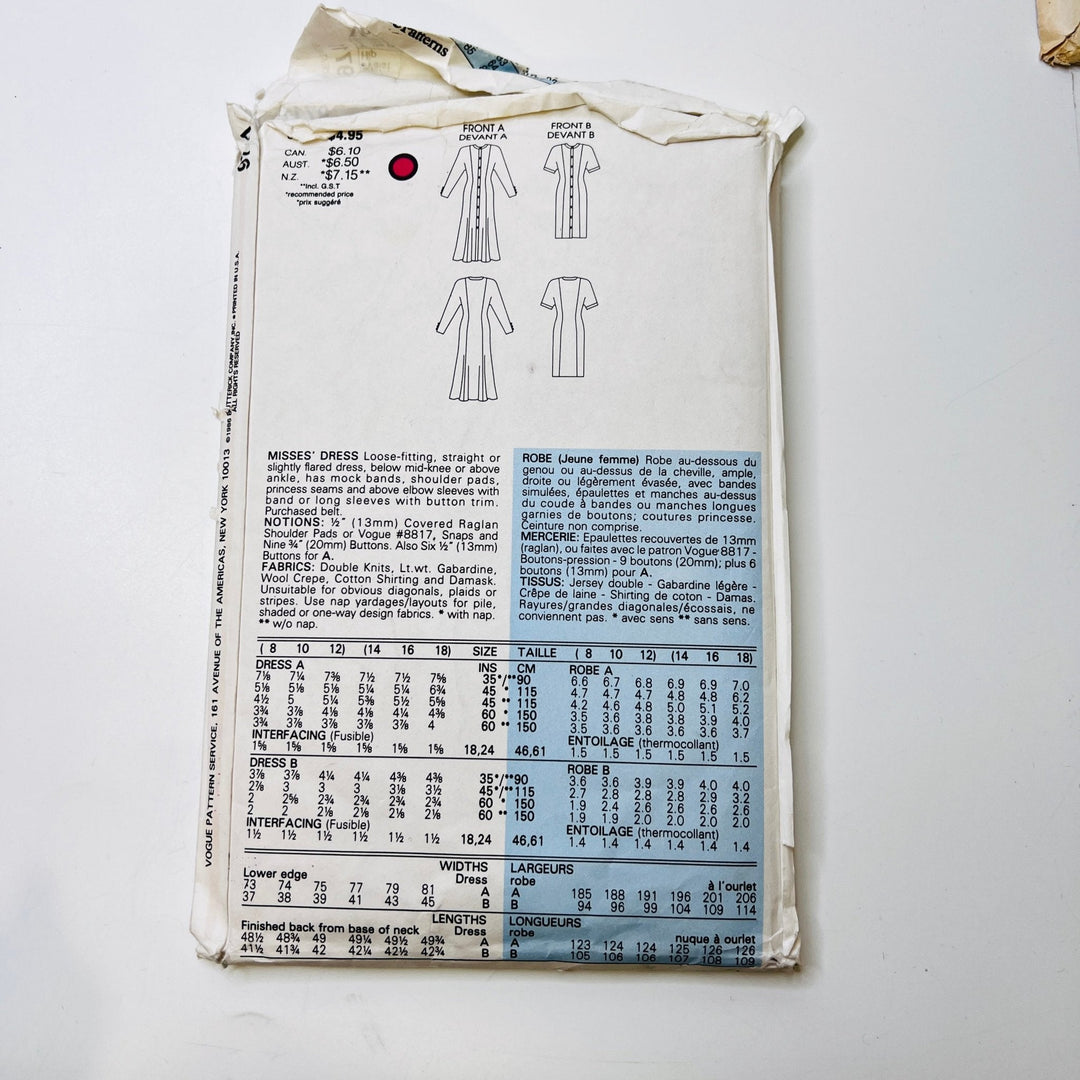 Sewing Pattern - Womenswear - Vogue 9711 - True Deadstock supplies Fabric by private - Sustainable Textile | FABCYCLE