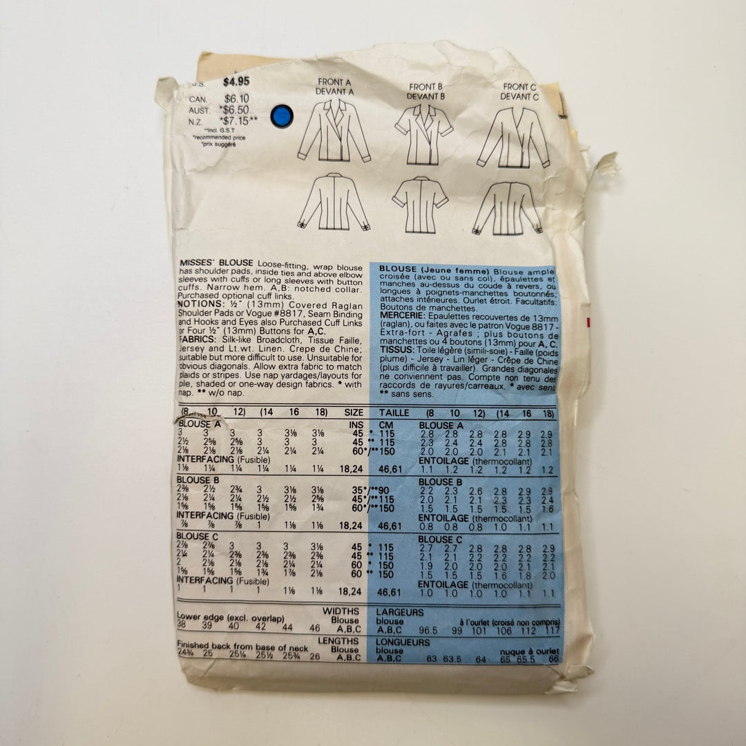 Sewing Pattern - Womenswear - Vogue 9721 - True Deadstock supplies Fabric by private - Sustainable Textile | FABCYCLE