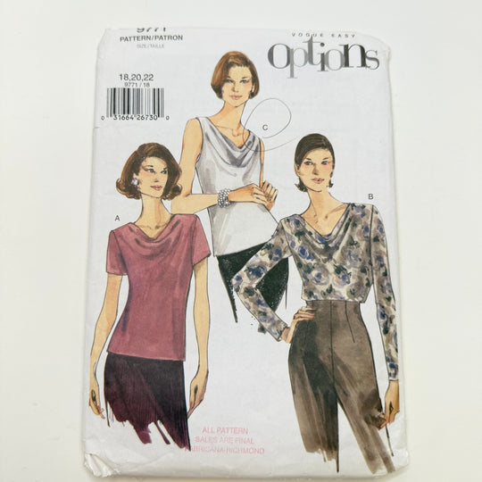Sewing Pattern - Womenswear - Vogue 9771 - True Deadstock supplies Fabric by private - Sustainable Textile | FABCYCLE