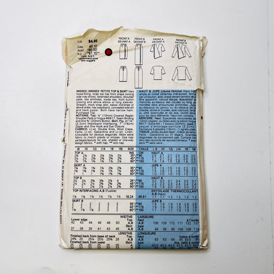 Sewing Pattern - Womenswear - Vogue 9774 - True Deadstock supplies Fabric by private - Sustainable Textile | FABCYCLE