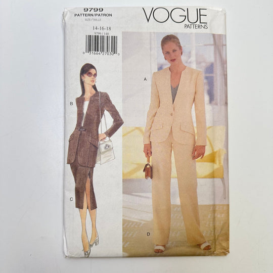 Sewing Pattern - Womenswear - Vogue 9799 - True Deadstock supplies Fabric by private - Sustainable Textile | FABCYCLE